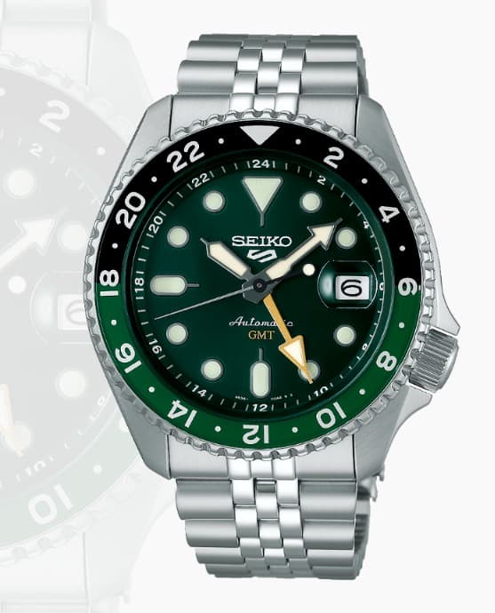 Seiko 5 Sports Automatic GMT Bi-Colour Green SSK035
